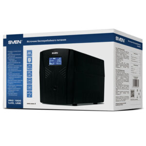 ИБП SVEN Pro 1500, 900Вт, LCD, USB, RG-45, 3 евро розетки — изображение 2