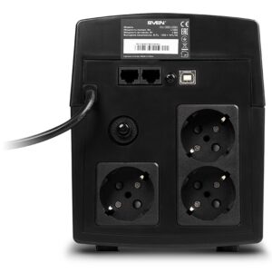 ИБП SVEN Pro 1500, 900Вт, LCD, USB, RG-45, 3 евро розетки — изображение 3