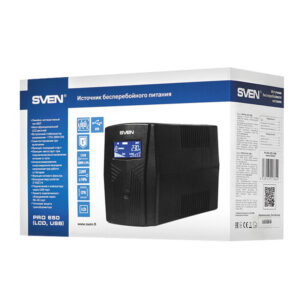 ИБП SVEN Pro 650, 390Вт, LCD, USB, RG-45, 2 евро розетки — изображение 5