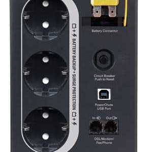 Источник бесперебойного питания APC Back-UPS BX, Line-Interactive, 650VA / 390W, Tower, Schuko, USB — изображение 1