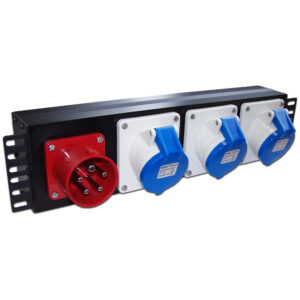 LANMASTER Блок розеток 19" трехфазный, 1х3 IEC309, 32A 380V — изображение 1