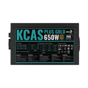 Блок питания Aerocool KCAS PLUS GOLD 650W RGB — изображение 3